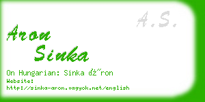 aron sinka business card